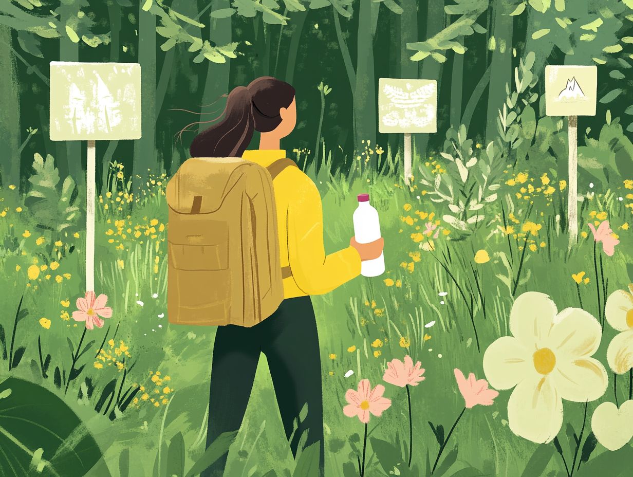 Illustration explaining eco-conscious travel principles