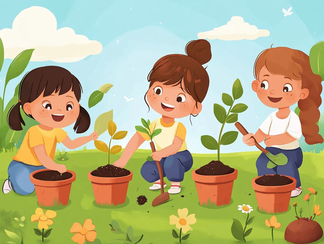 Parents engaging children in sustainability activities