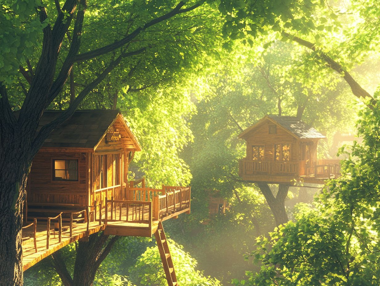 Stunning views from treehouse accommodations.