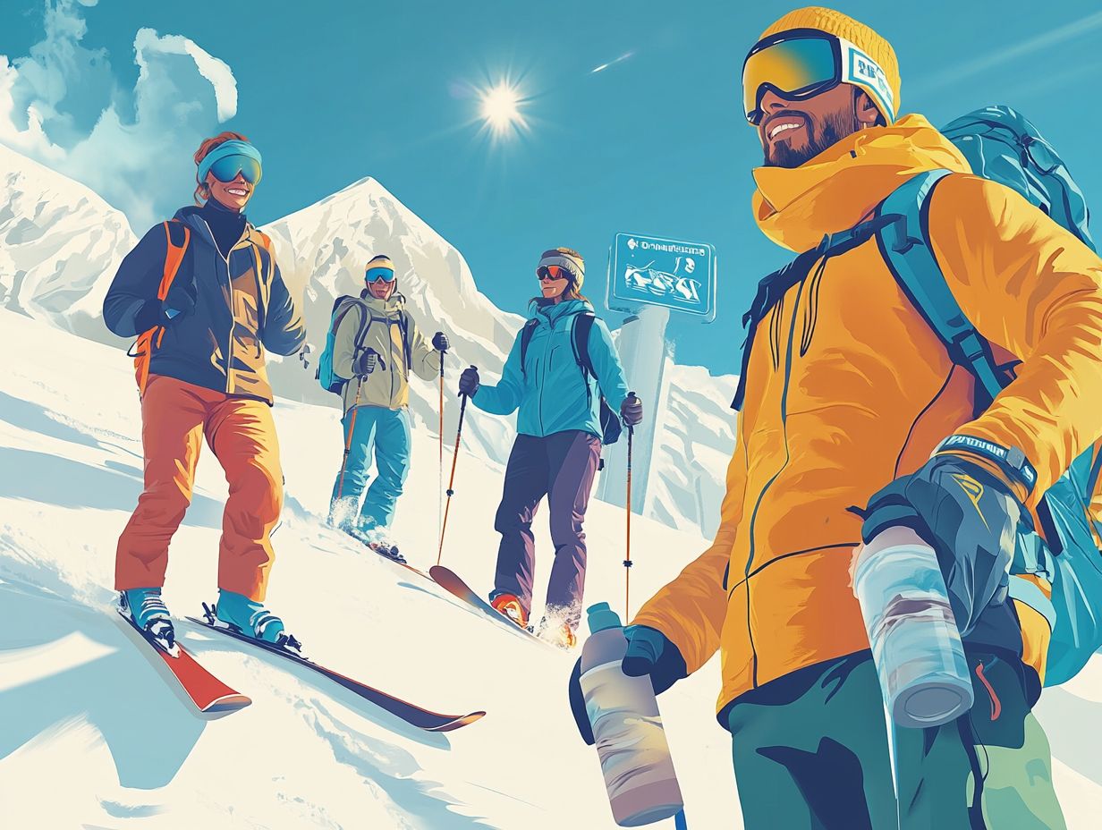 An array of eco-friendly gear options for winter sports enthusiasts.