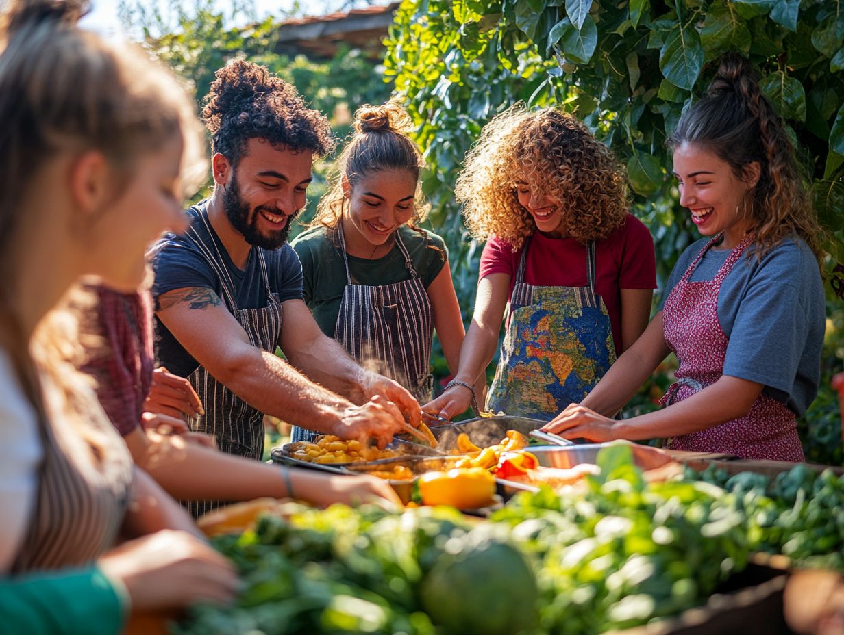 Image showing key takeaways from five sustainable cooking classes around the world.