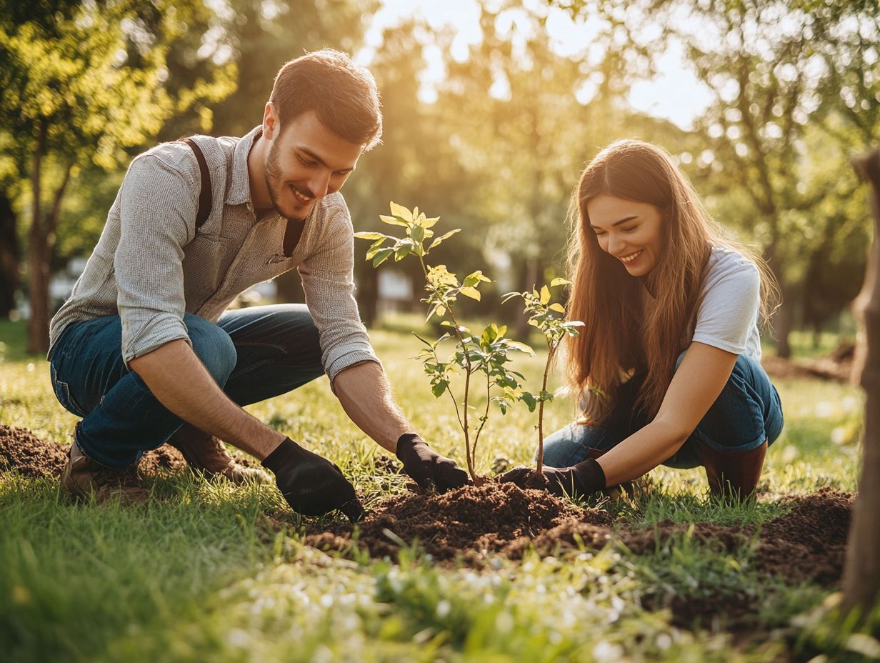 Couples enjoying eco-conscious activities together