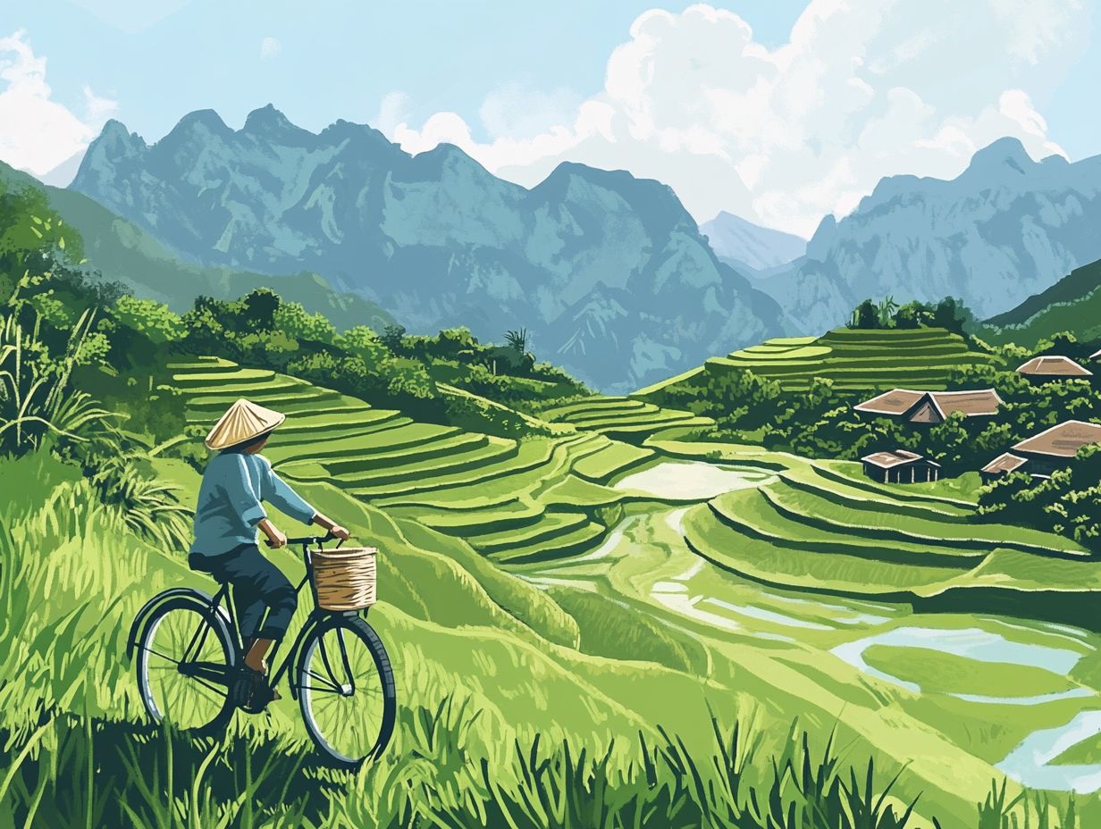 A visual guide to sustainable travel tips in Asia.