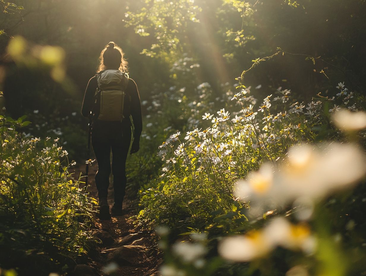 Image depicting outdoor etiquette among hikers.