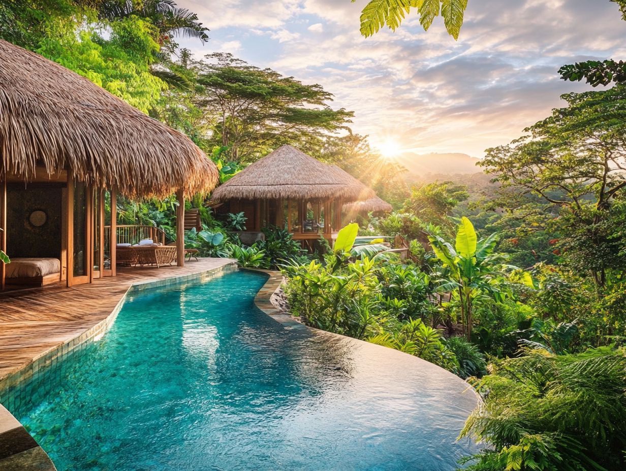 A visual summary of eco-resorts in Costa Rica