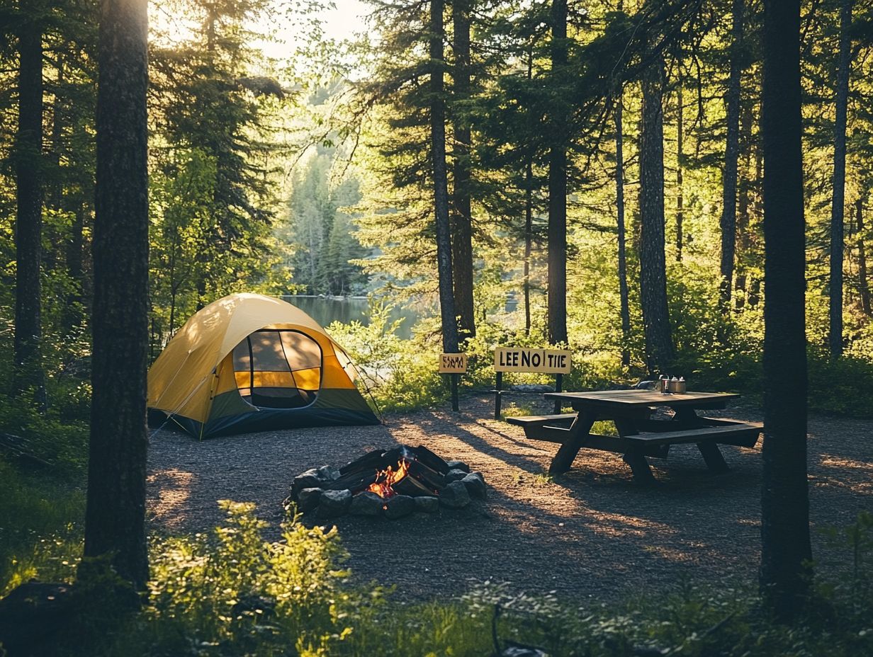 Best practices for camping responsibly