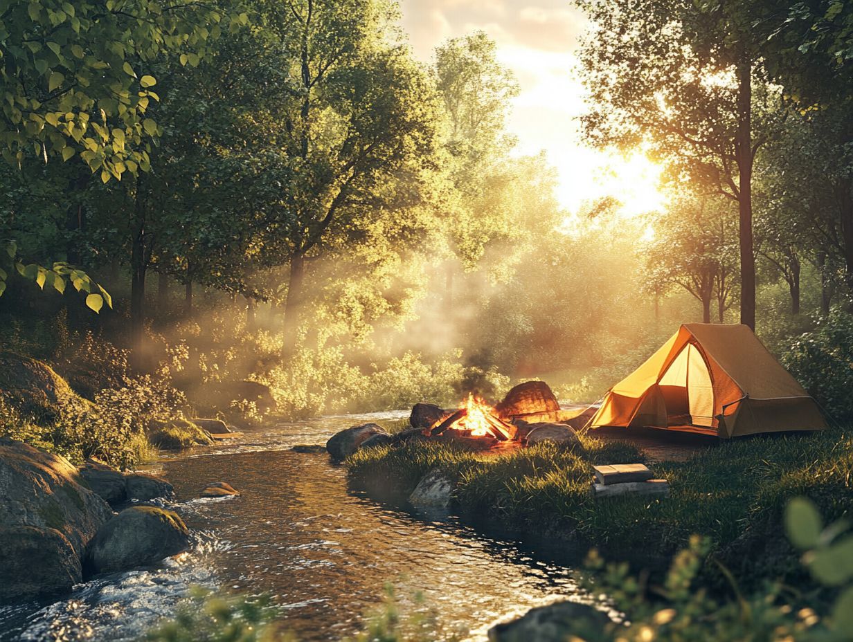 Image showcasing eco-friendly camping spots