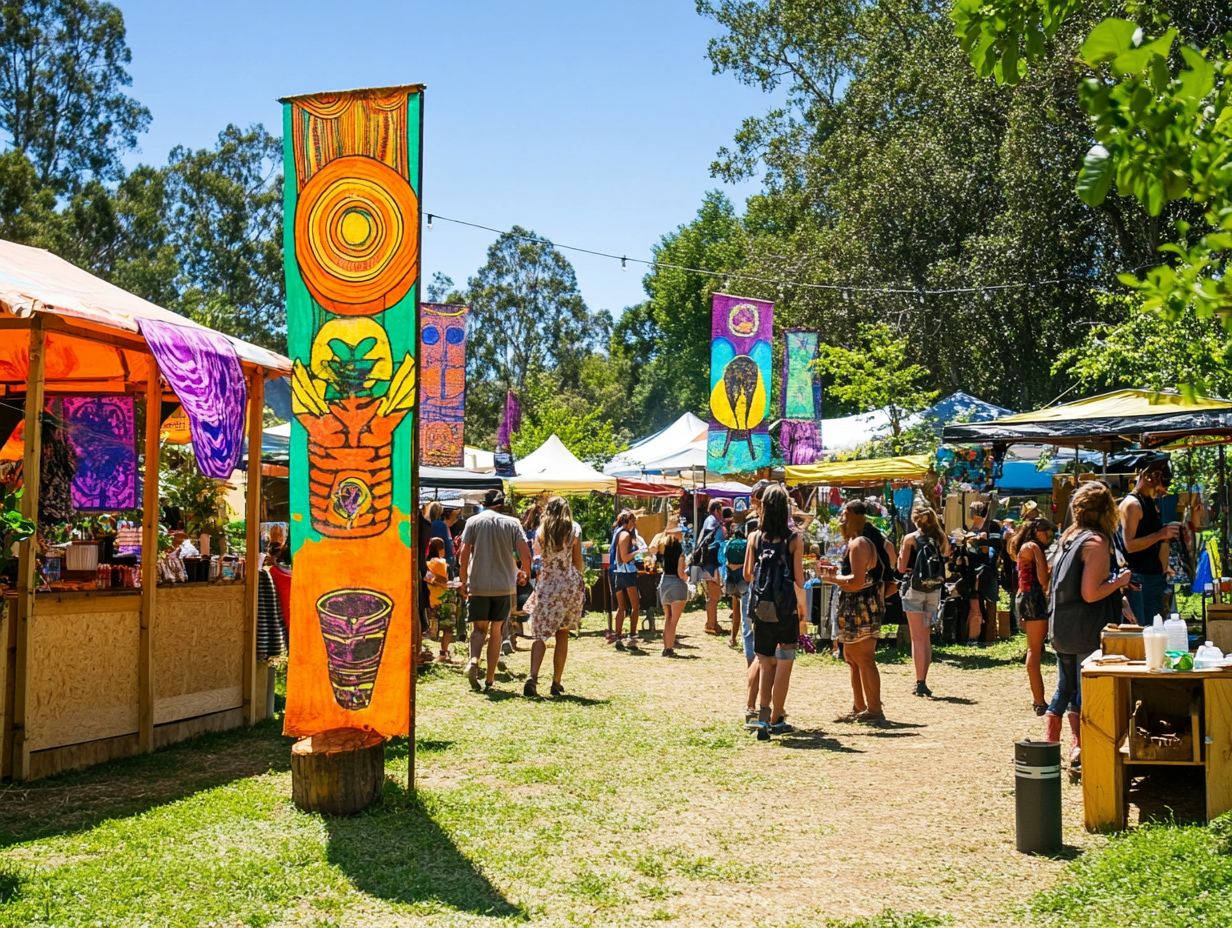 Crowd at an eco-friendly music festival