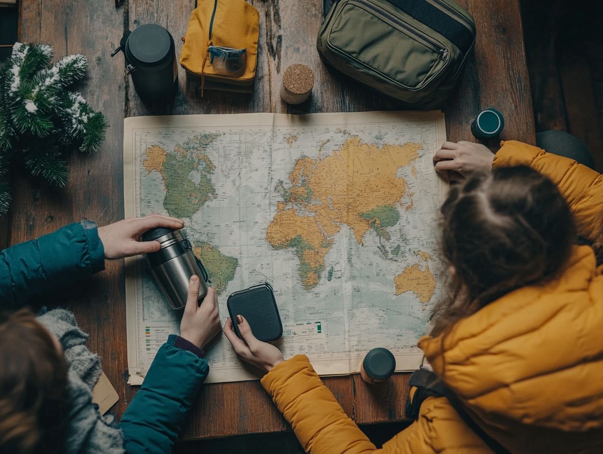 A group of friends enjoying sustainable travel.