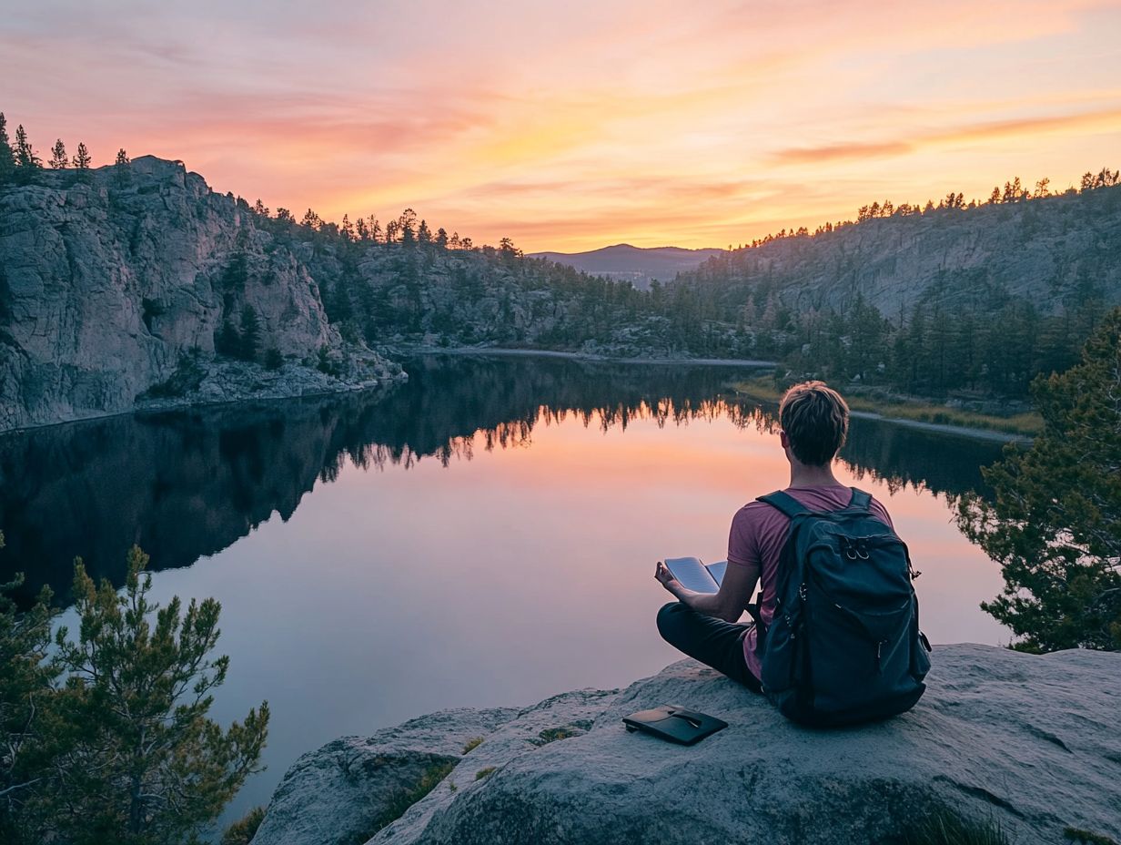 A collage of mental wellness resources during travel