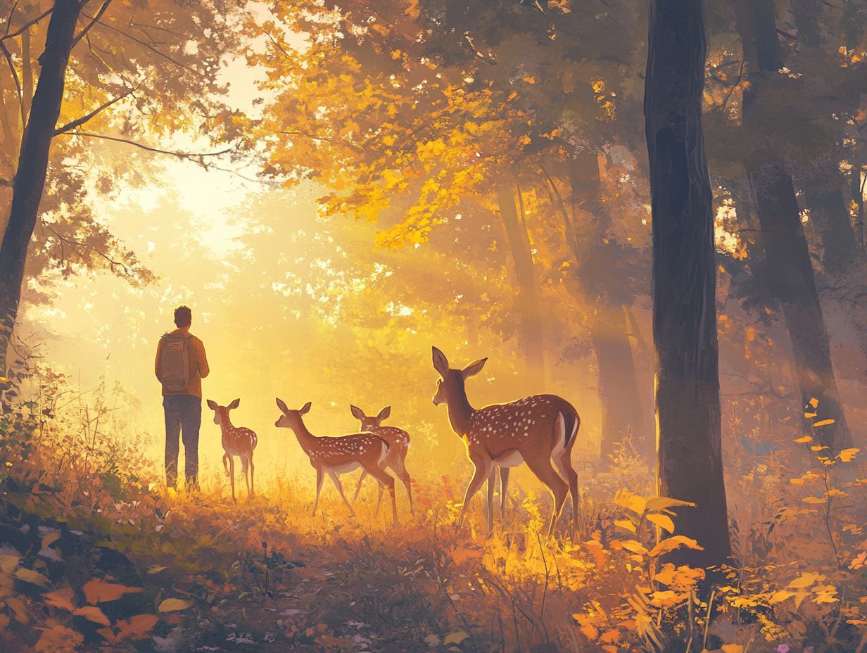 A family observing wildlife responsibly while traveling.