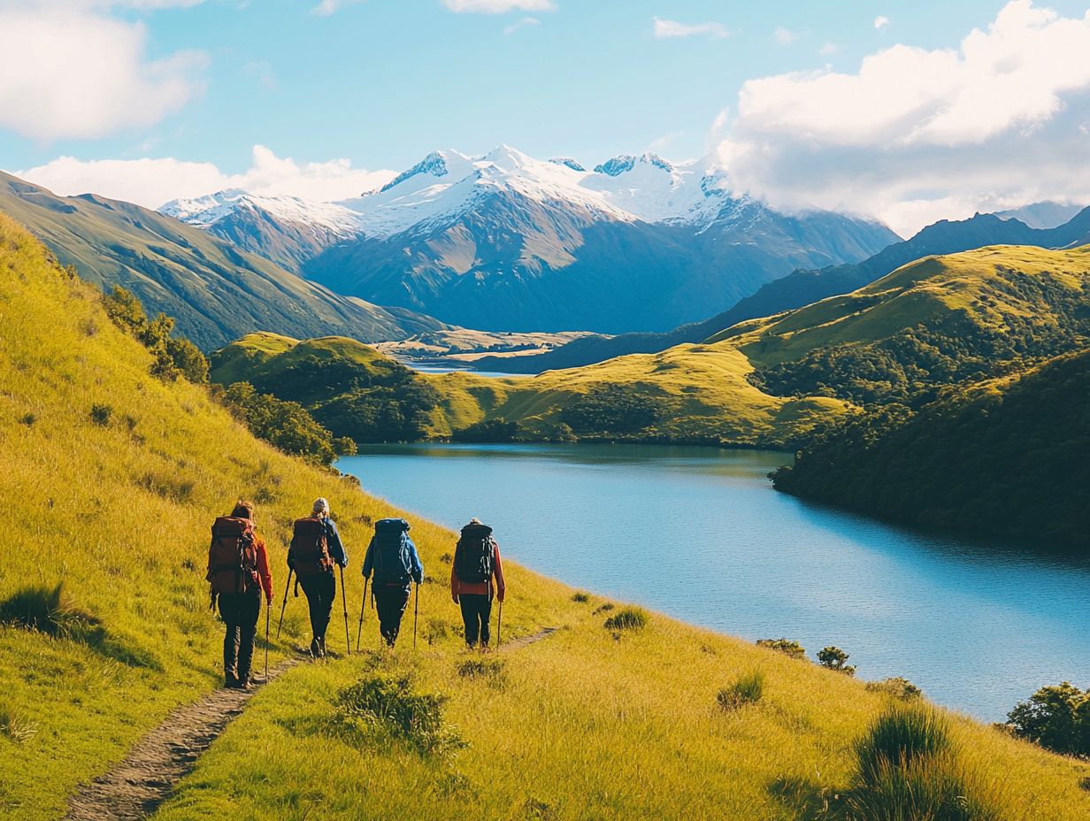 Visual Summary of Sustainable Travel Tips in New Zealand