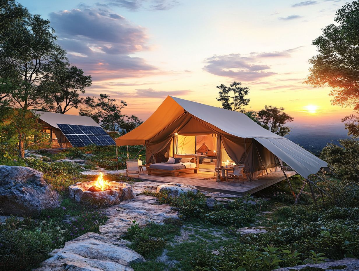 Image showing various eco-conscious glamping experiences.