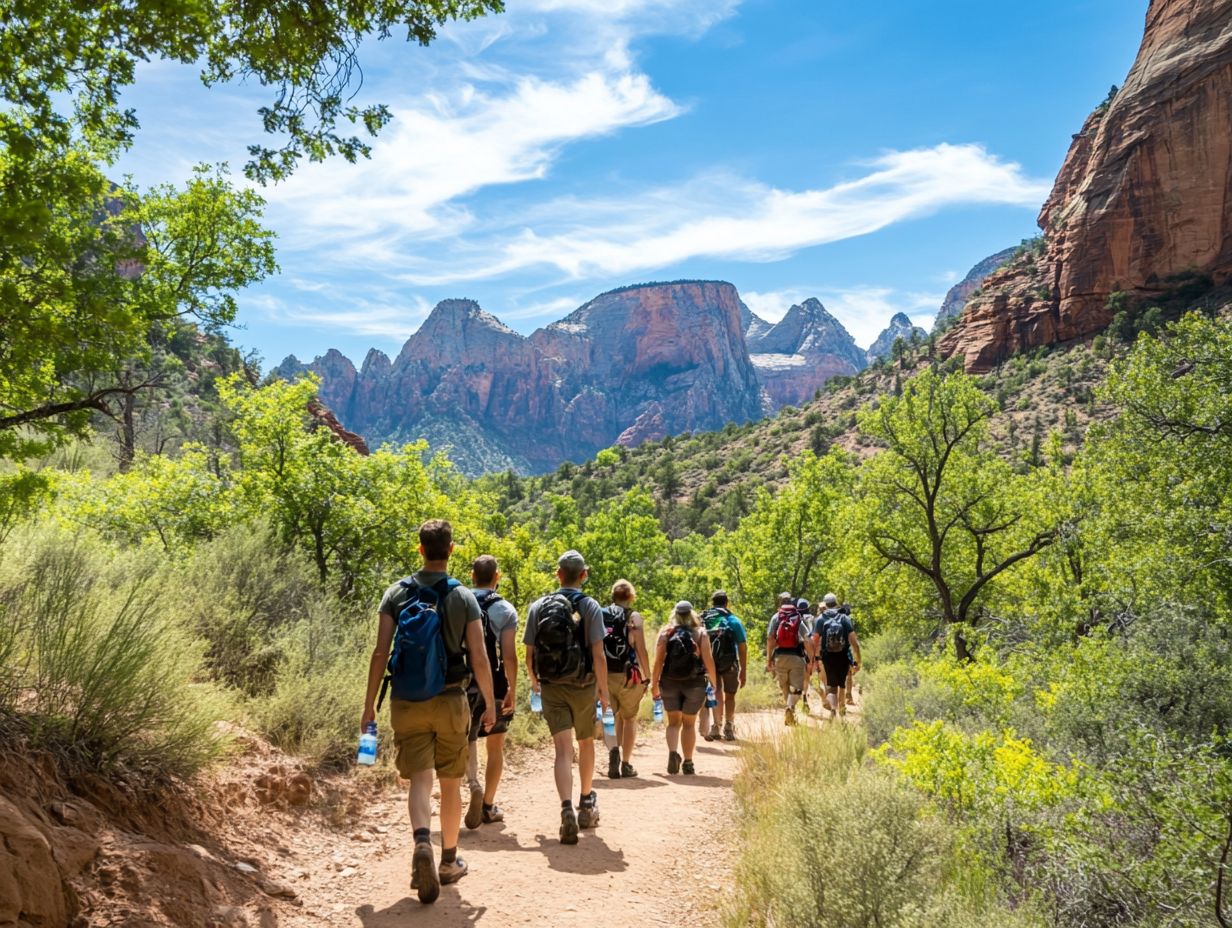 Graphic displaying eco-friendly travel tips for national parks