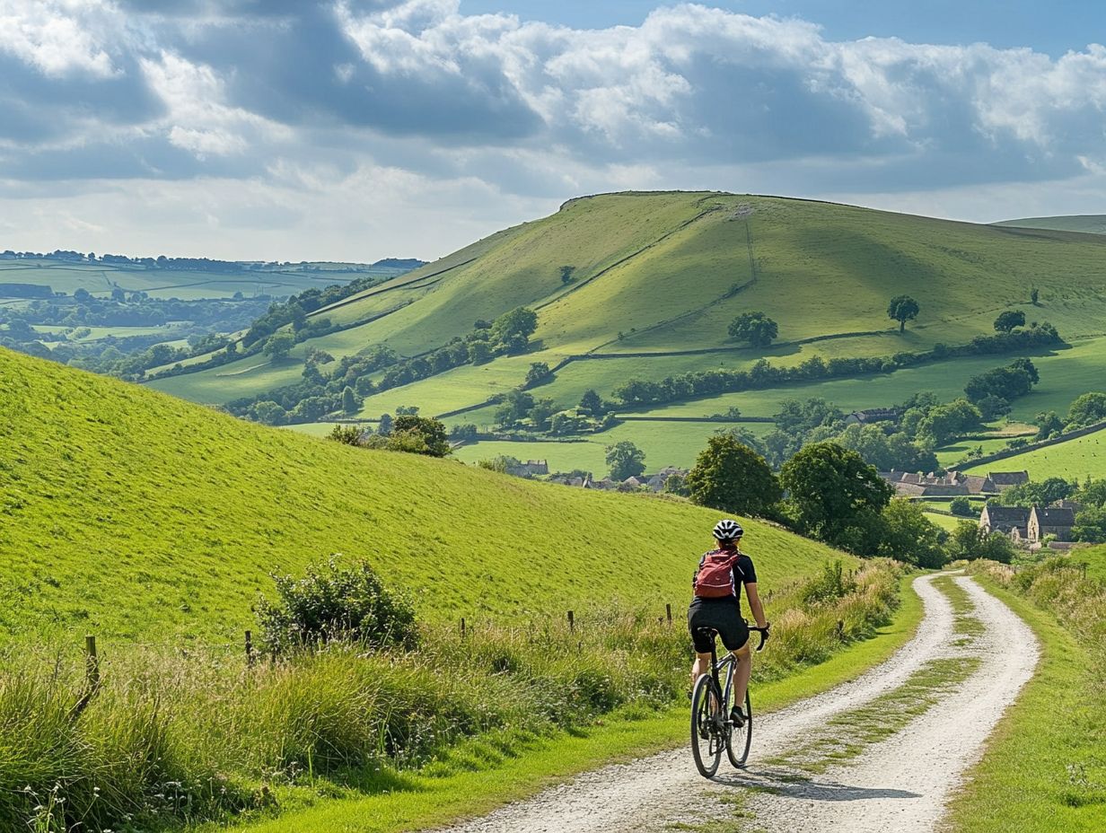 Cycling through the scenic Cotswolds countryside