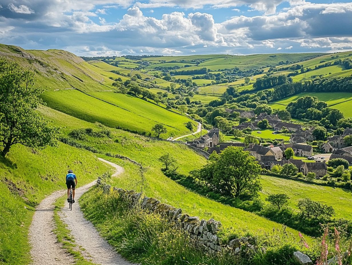 A scenic view of green travel options in the UK.