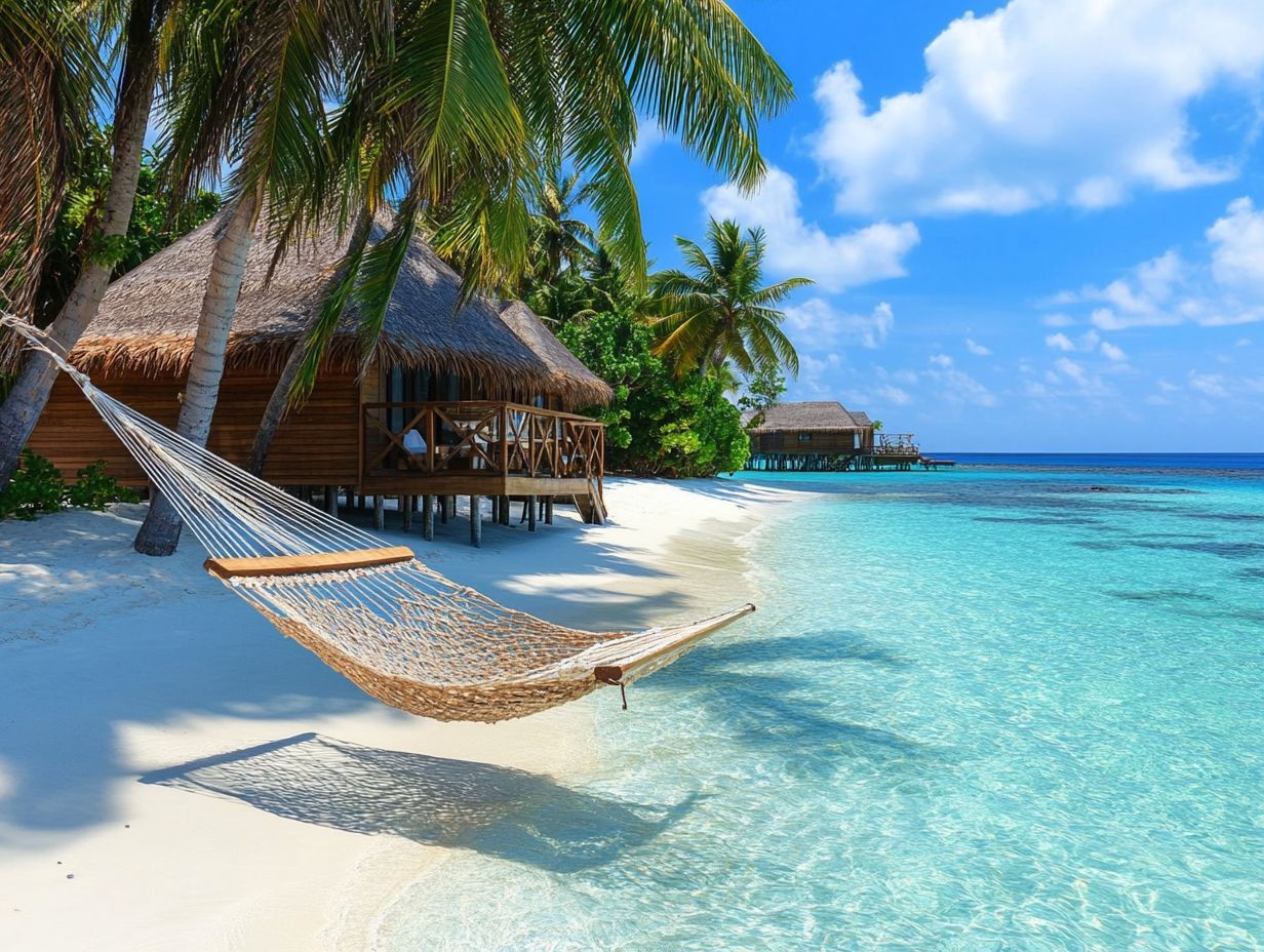 Visual representation of top eco-conscious resorts in the Maldives.