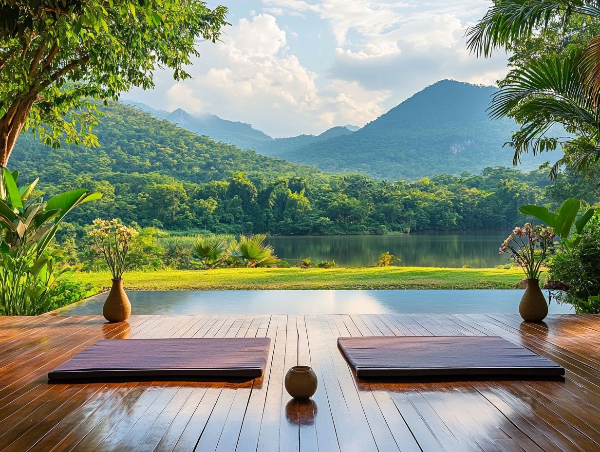 A scenic view of top green retreats for wellness travel.