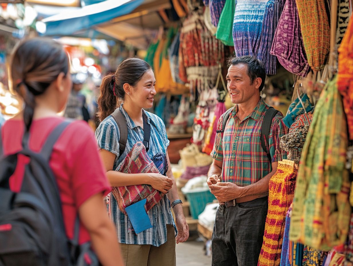 Illustration depicting respectful interactions in various cultures