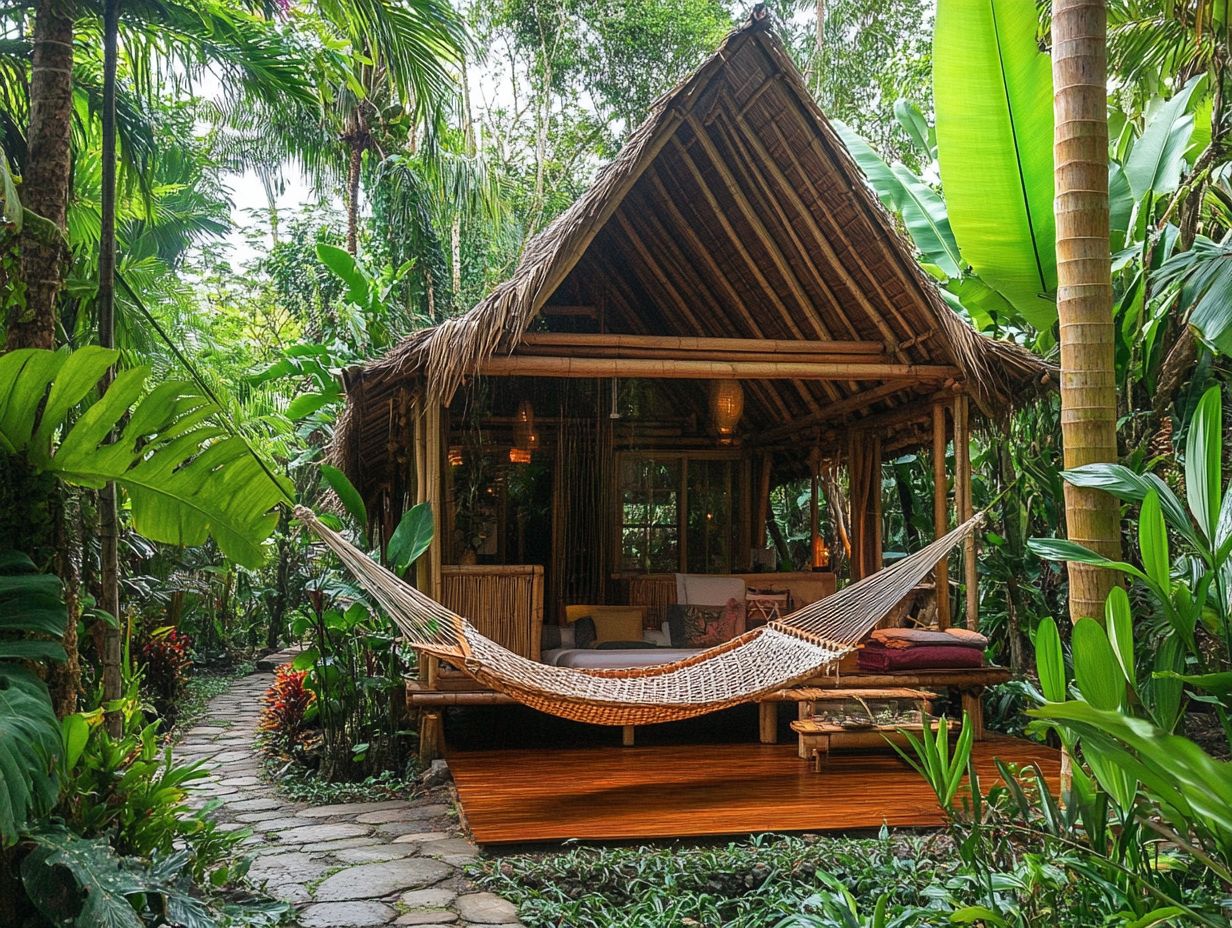 1. What are some unique green accommodations in Bali?